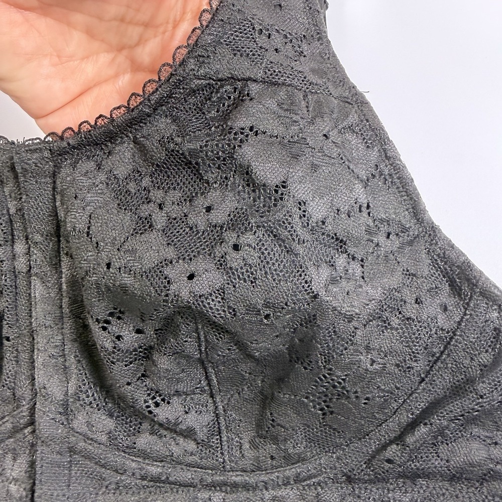 Victoria's Secret Body By Victoria Black Lace Front Closure Mastectomy Bra M NWT - Picture 7 of 7